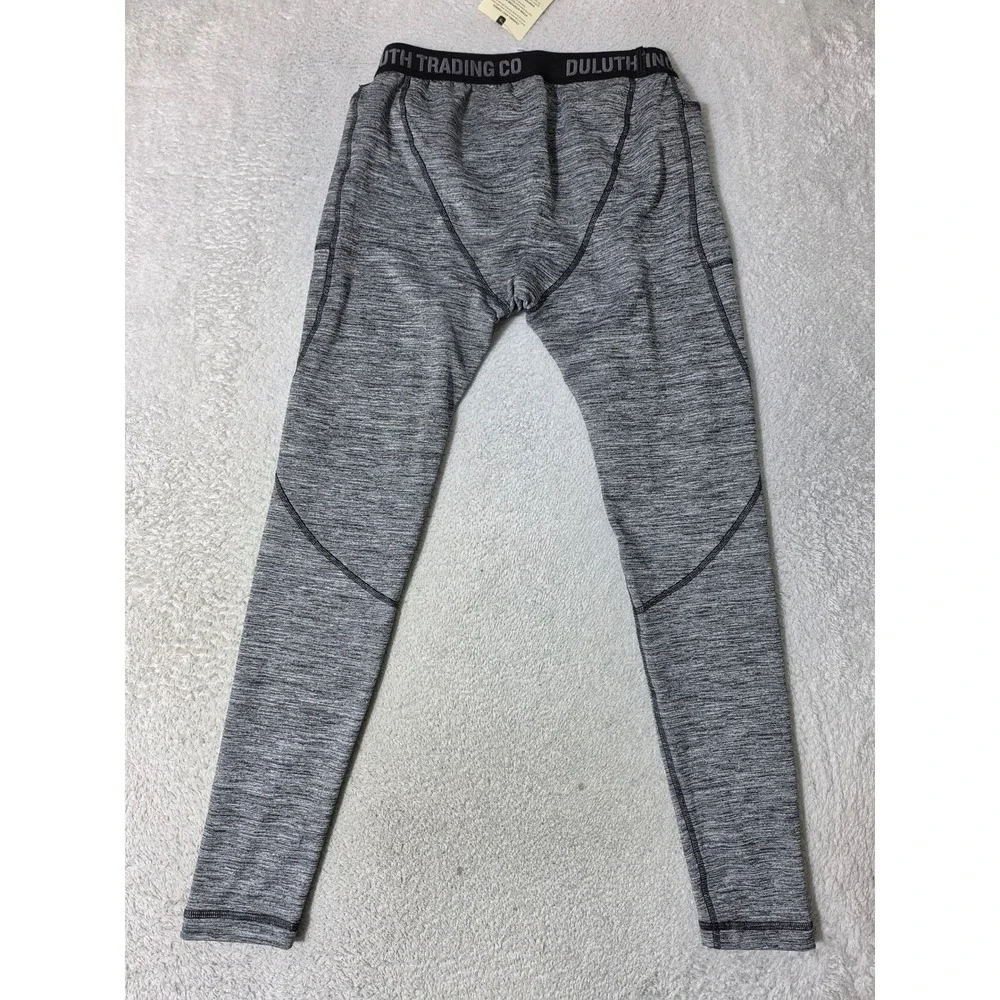 NEW Duluth Trading Base Layer Pants Mens M 32 Grey Noorvik Stretch Pocket 30635